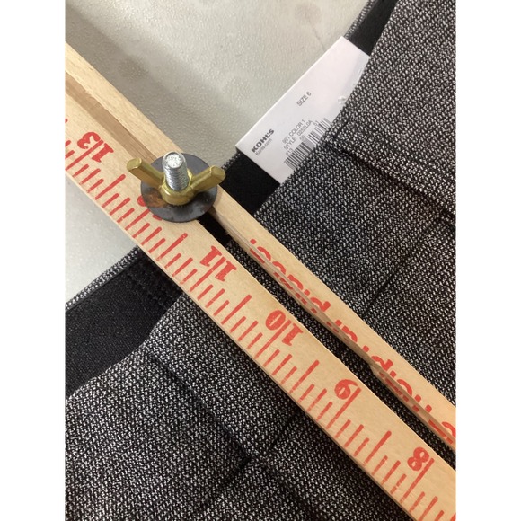 Nine West Womens Skinny Mid Rise Pants Black Gray Textured Stretch Size 6 - Picture 13 of 14